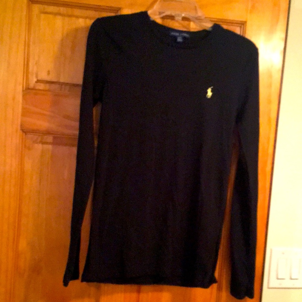 Ralph Lauren black knit shirt, size M